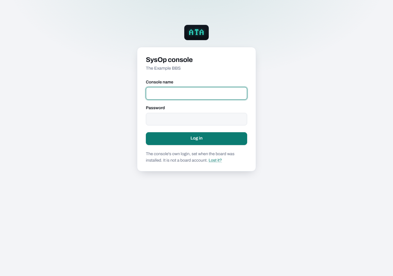 The console login